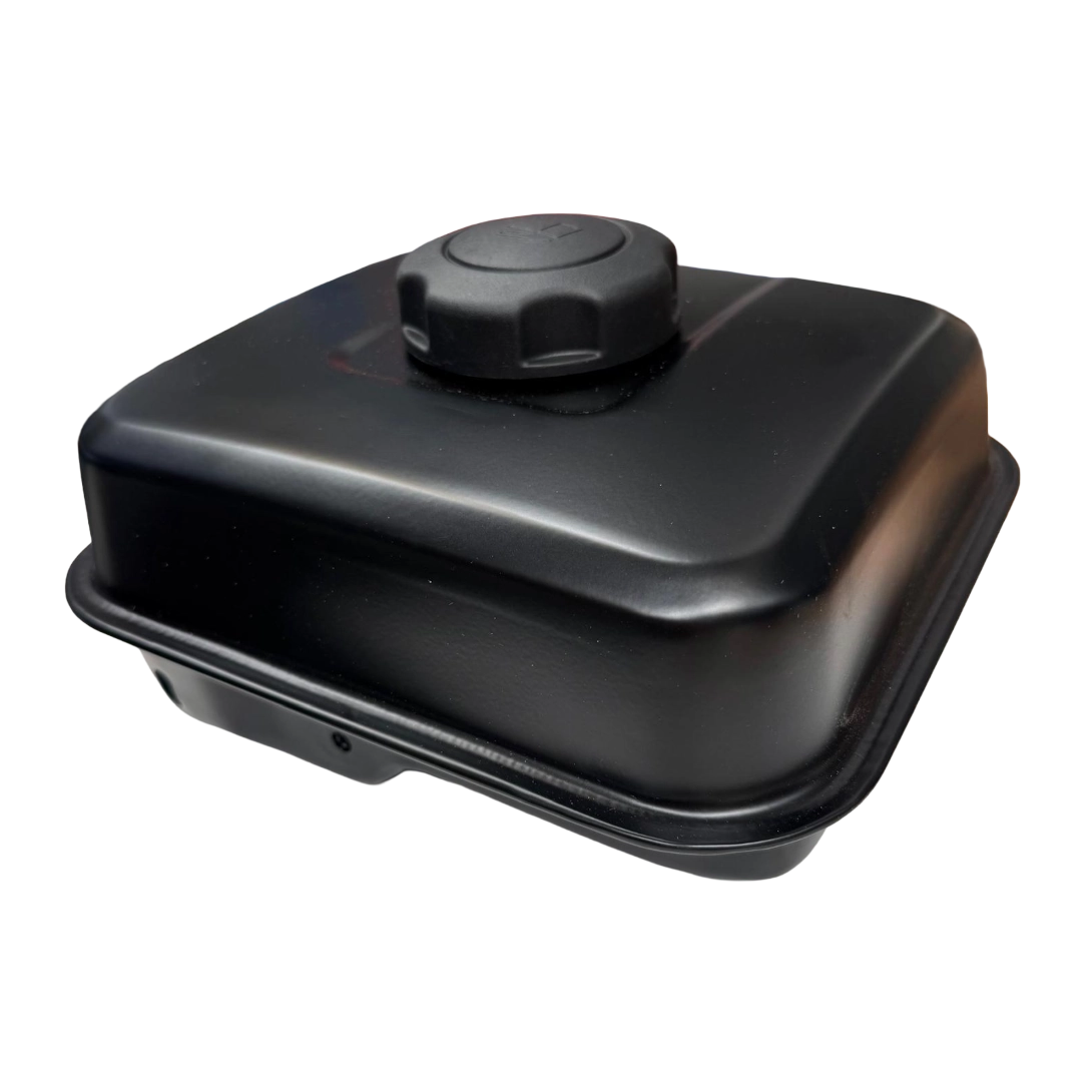 Order a A complete, rugged replacement engine fuel tank assembly for your Titan Pro Petrol Sweeper. Molded in impact-resistant black composite and supplied complete with a leak-free locking fuel cap.